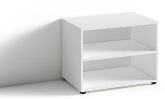 byLIVING TV Stand VICTORIA / kleines Regal weiß / Beistelltisch 60 cm breit / Wohnzimmertisch / Schrank / TV Bank / TV Tisch / Weiß / 60 x 45 x 39 cm (BxHxT)