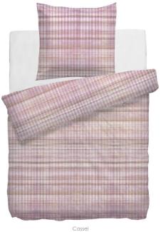 HNL Satin-Bettwäsche Digitaldruck Cassel rosa klassisch 155 cm x 220 cm