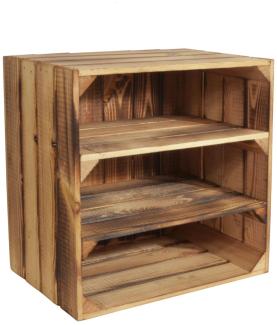 CHICCIE 3 Set Weinregal Wino aus Holz - Geflammt 2x Regal