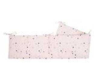 Kikkaboo Bettnestchen Bär für Kinderbett 140 x 70 Bettumrandung 210 cm Baumwolle rosa