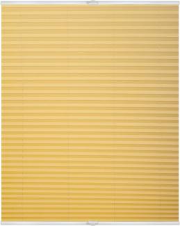 Lichtblick Plissee Klemmfix, ohne Bohren, verspannt, gelb, 130 x 60 x 3 cm