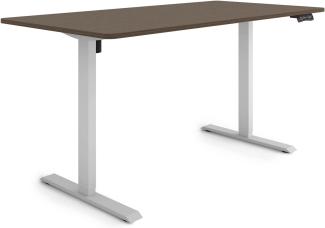 ESMART Germany ETX-121GE 160x80cm Ebenholz Dekor Ergonomischer Steh-Sitz-Schreibtisch Stufenlos elektrisch höhenverstellbar 73,5-123,5cm 3xMemory Aktivitätserinnerung Soft-Start/Stopp Schnelle Montage