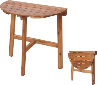 Klapptisch HWC-L19, Gartentisch Balkontisch, In-/Outdoor klappbar Akazie Holz FSC®-zertifiziert 71x70x34cm