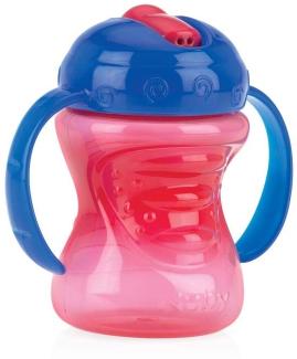 2-in-1-Becher mit hartem Ausguss 240 ml blau-rot