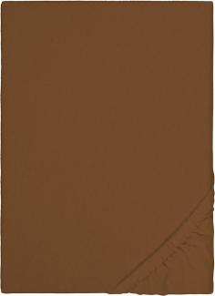 Biberna Fein-Biber Spannbettlaken 140x200 cm - 160x200 cm Chocolate