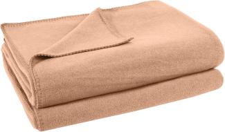 Zoeppritz Soft-Fleece Decke sand 160x200 cm 400578