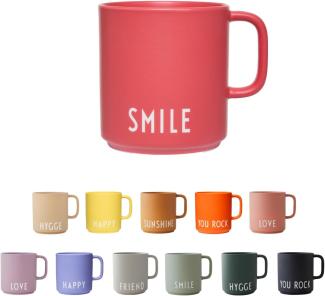 Design Letters Becher mit Henkel Favourite Cup Smile Rot 10101008ROSESMILE