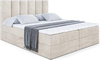 ALTDECOR Boxspringbett BOXI1 (Multipocket-Matratze H4, H3 Matratze Bonellfederung, Topper, Kopfteil)