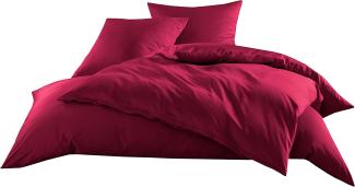 Bettwaesche-mit-Stil Mako-Satin / Baumwollsatin Bettwäsche uni / einfarbig pink Kissenbezug 40x80 cm