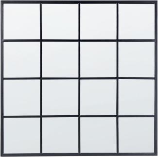 Wandspiegel schwarz Fensteroptik 78 x 78 cm BLESLE