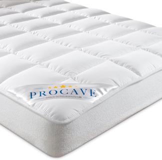 PROCAVE Micro-Comfort Matratzen-Bett-Schoner weiß 80x210 cm mit Spannumrandung | Höhe bis 30cm | Auch für Boxspring-Betten und Wasser-Betten geeignet | Microfaser | 100% Polyester | Matratzen-Auflage