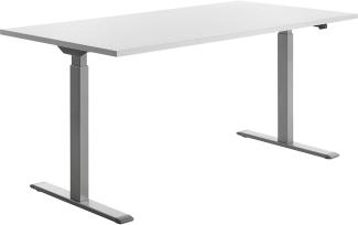 TOPSTAR | Schreibtisch | elektrisch höhenverstellbar | BxT 1600 x 800 mm | Platte weiß | Gestell grau
