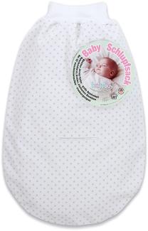 babybay Schlupfsack Organic Cotton mit Gurtschlitz, weiß Punkte perlgrau