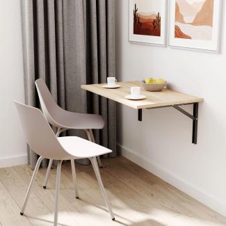 mikon 80x60 | Wandklapptisch Klapptisch Wandtisch Küchentisch Schreibtisch Kindertisch | Sonoma