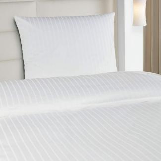 BettwarenShop Hotelbettwäsche Viola | Kissenbezug einzeln 80x80 cm | weiss