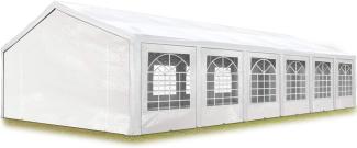 Partyzelt Pavillon 6x12 m in weiß PE Plane 350 N Wasserdicht UV Schutz Festzelt Gartenzelt