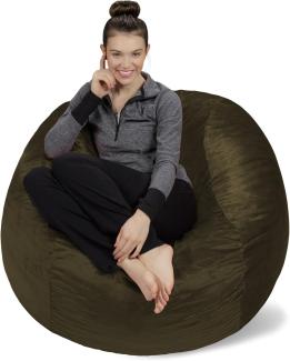 Sofa Sack XL-Das Neue Komforterlebnis Sitzsack mit Memory Schaumstoff Füllung-Perfekt zum Relaxen im Wohnzimmer oder Kinderzimmer-Samtig weicher Velour Bezug in Talismangrün