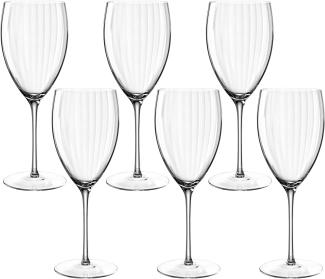 Leonardo Poesia Weißweinglas 6er Set, spülmaschinengeeignete Weingläser, Höhe 23 cm, 450 ml, 069164