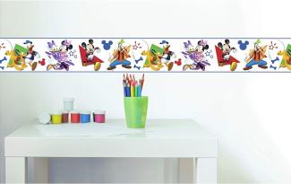 wandaufkleber Mickey & Friends 22,8 x 457 cm Vinyl weiß