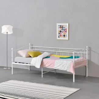 Tagesbett Arjeplog 90x200 cm bis 150 kg Weiß en. casa