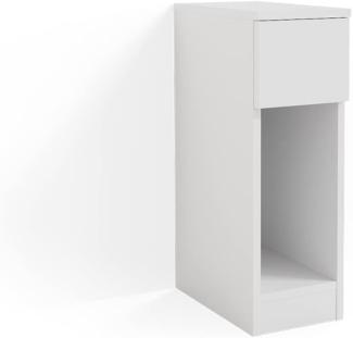 Vicco 'Enton' Nachttisch mit Schublade, Spanplatte Weiß matt, 20 x 59,5 x 35 cm
