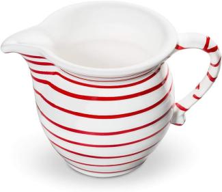 Rotgeflammt, Milchgießer Cup (0,5L) - Gmundner Keramik Milch und Zucker - Mikrowelle geeignet, Spülmaschinenfest