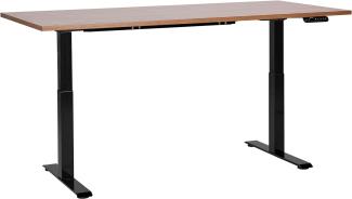 Schreibtisch braun schwarz 180 x 72 cm elektrisch höhenverstellbar DESTIN III