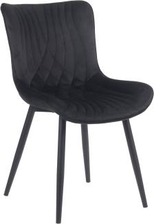 Stuhl Brady Samt (Farbe: schwarz)