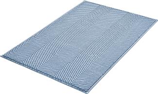 Kleine Wolke Badteppich Zigzag, 60x90 cm, Hellblau