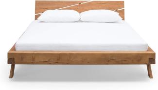 SalesFever Bett Balkenbett 160 x 200 cm Fichtenholz natur