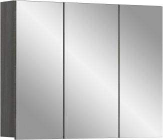 Badezimmer Spiegelschrank Silver in Rauchsilber grau 80 cm
