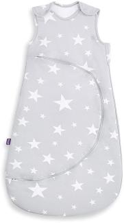 SnuzPouch Baby-Schlafsack mit Windelwechselreißverschluss (Sommer) - 0-6 Monate - 1 Tog (Weiß Stern)