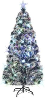 vidaXL Künstlicher Weihnachtsbaum mit Ständer/LED 180 cm Fiberoptik, Mit Beleuchtung [242427]