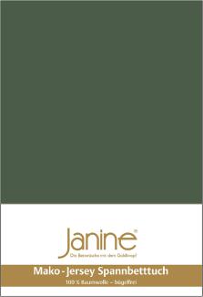 Janine Mako Jersey Spannbetttuch Bettlaken 180 - 200 x 200 cm OVP 5007 76 olivgrün