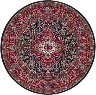 Orientalischer Kurzflor Teppich Skazar Isfahan - Navy - 160 cm Durchmesser