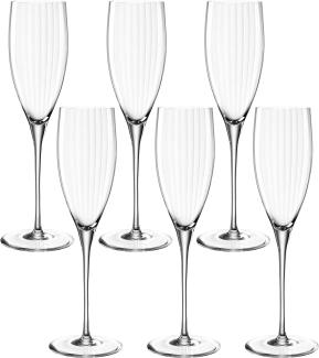 Leonardo Poesia Sektglas 6er Set, spülmaschinengeeignetes Champagnerglas, Höhe 25 cm, 250 ml, 069167