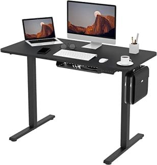 Flexispot Basic pro Elektrisch Höhenverstellbarer Schreibtisch mit Tischplatte 2-Fach-Teleskop, mit Memory-Steuerung (Schwarz)