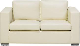 2-Sitzer Sofa Leder beige HELSINKI