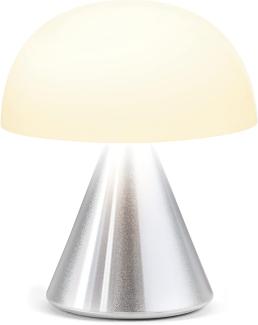 Lexon MINA Mini wiederaufladbare kabellose LED-Tischlampe, für Nachttisch oder Schreibtisch, mit Dimmer, bis zu 12 Stunden Akkulaufzeit - Alu Poli