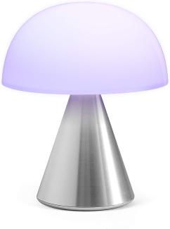 Lexon MINA M Wiederaufladbare kabellose LED-Tischlampe, für Nachttisch oder Schreibtisch, mit Dimmer, bis zu 12 Stunden Akkulaufzeit - Aluminium