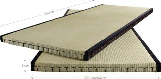 Karup Design Mat 70 cm 70 | Traditionelle Japanische Tatami Matte Für Futon-Matratze | Reisstroh Bodenmatte 70 x 200 cm, beige, 200x70x5. 5 cm