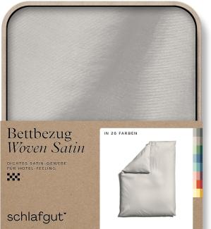 Schlafgut Woven Satin Bettwäsche | Bettbezug einzeln 135x200 - 140x200 cm | sand-light