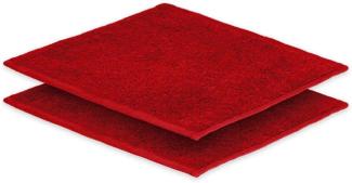 2x Seiftuch Frottier 500 g/m² 30 x30 cm Rot