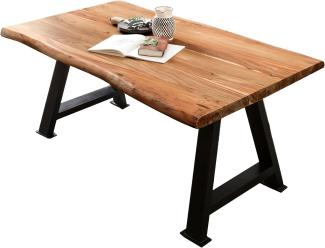 Tisch 180x90cm Akazie Metall Holztisch Esstisch Küchentisch Speisetisch Küche