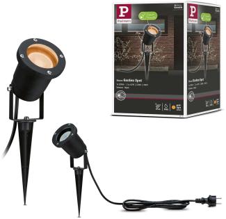 Paulmann 94731 LED Gartenstrahler mit Stecker Goldlicht rund 92mm