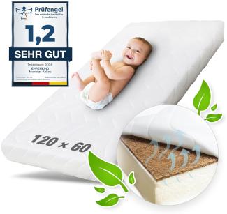 Babymatratze mit hochwertigem Schaum, Kokosplatte und Hygienebezug, Ehrenkind, (OEKO-TEX® Standard 100 zertifziert), Babymatratze 60x120 cm