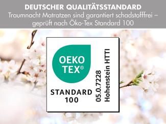 Traumnacht Orthopädische 7-Zonen Kaltschaummatratze, Härtegrad 3 (H3 - fest), Öko-Tex zertifiziert, 90 x 220 cm, Höhe 16 cm, produziert nach deutschem Qualitätsstandard