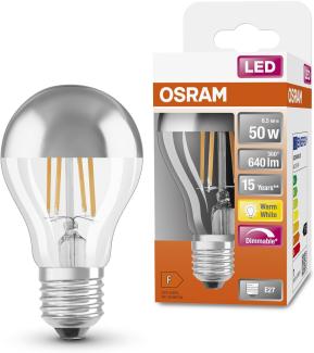 Osram LED-Lampe Standard Mirror Retrofit 6,5W/827 (50W) Silver Dimmable E27