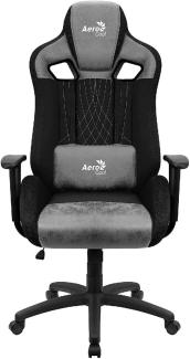Aerocool EARL, Gaming-Stuhl, AeroSuede atmungsaktiv, verstellbare Rückenlehne, grau