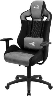 Aerocool EARL, Gaming-Stuhl, AeroSuede atmungsaktiv, verstellbare Rückenlehne, grau